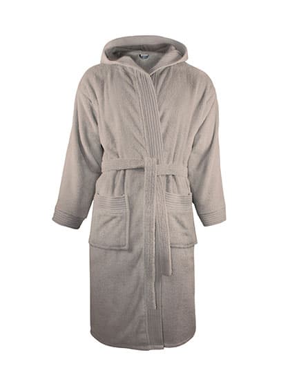 Bathrobe Hooded — Taupe
