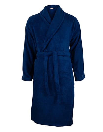 Organic Bathrobe — Navy Blue