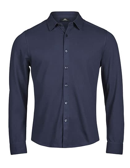 Luxury Stretch Shirt — Navy