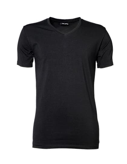Stretch V-Neck Tee — Black