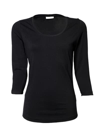 Women´s Stretch 3/4 Sleeve Tee — Black