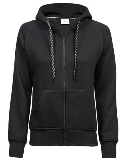 Women´s Fashion Full Zip Hood — Black
