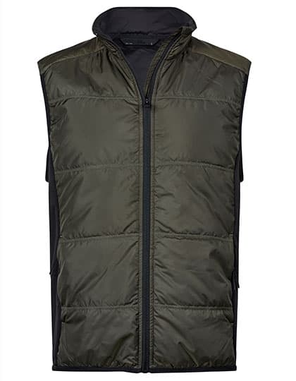 Hybrid-Stretch Bodywarmer — Deep Green