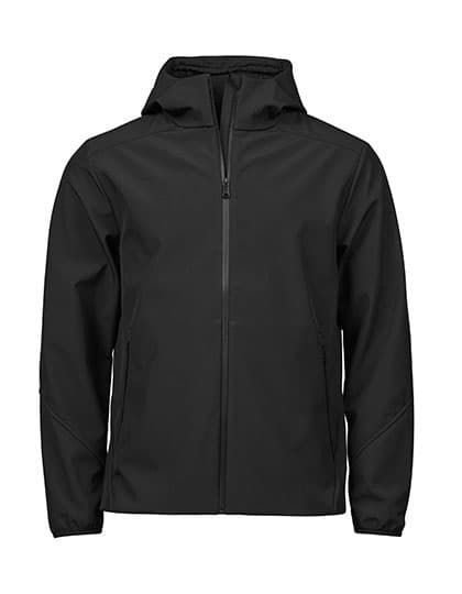 Hooded Performance Softshell Jacket — Black