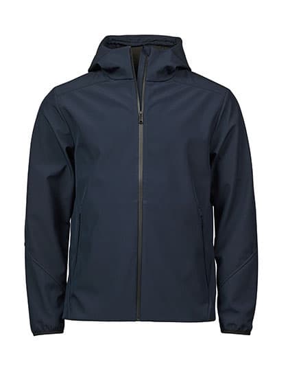 Hooded Performance Softshell Jacket — Deep Navy