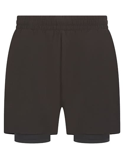 Men's Double Layer Sports Short — Black
