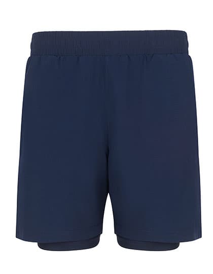 Men's Double Layer Sports Short — Navy