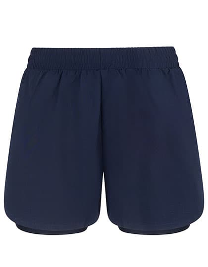 Ladies´ Double Layer Sport Shorts — Navy