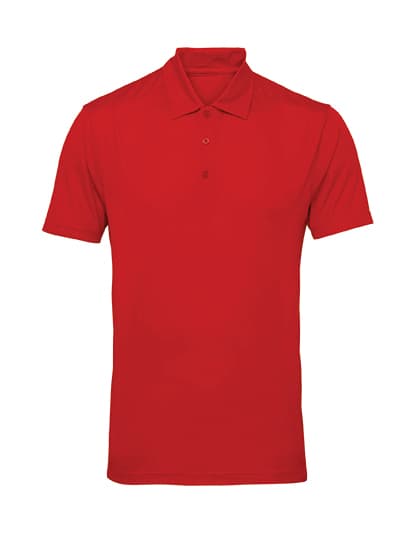 Men´s Panelled Polo — Fire Red
