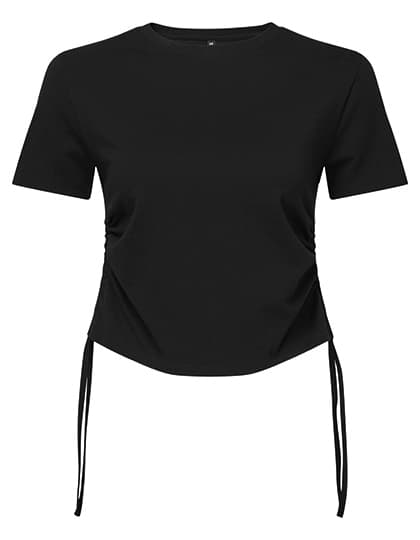 Women´s Ruched Crop Top — Black