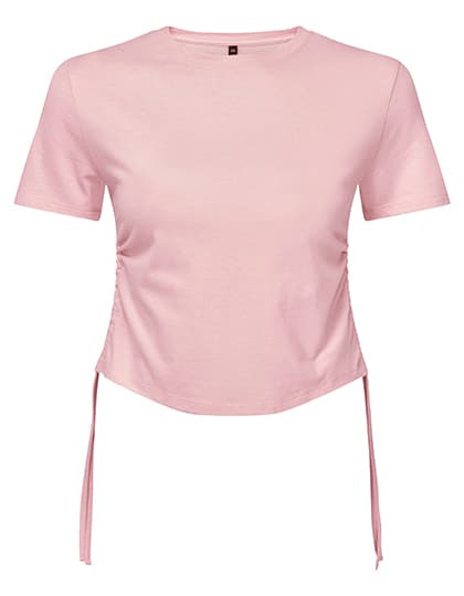 Women´s Ruched Crop Top — Light Pink