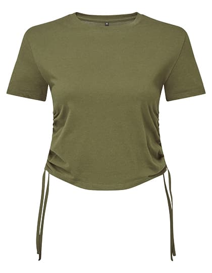 Women´s Ruched Crop Top — Olive