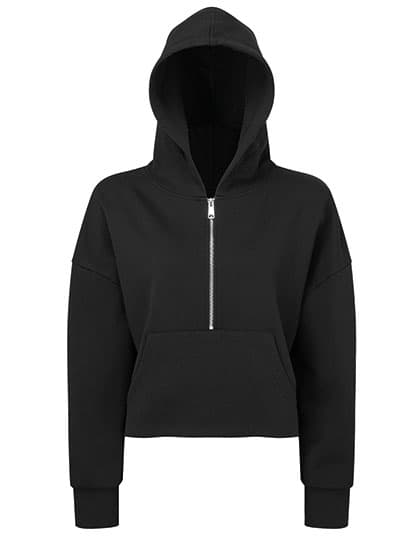 Women´s Half Zip Hoodie — Black