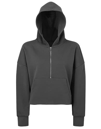 Women´s Half Zip Hoodie — Charcoal