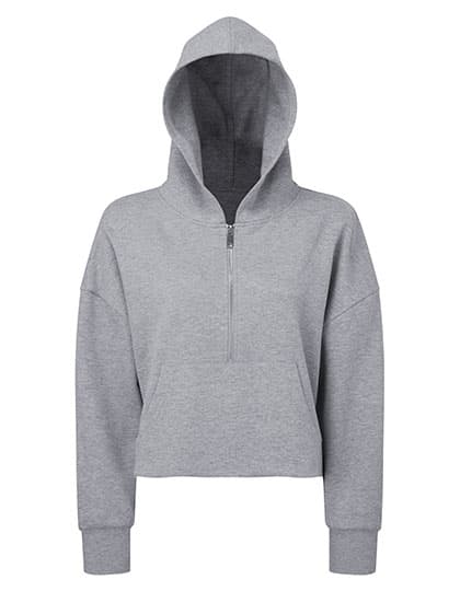 Women´s Half Zip Hoodie — Heather Grey