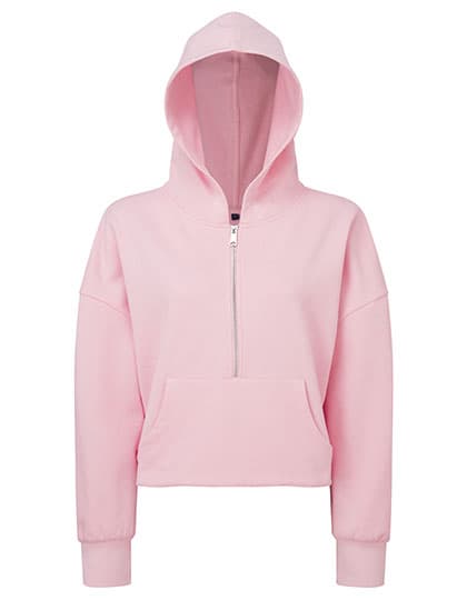 Women´s Half Zip Hoodie — Light Pink