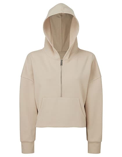 Women´s Half Zip Hoodie — Nude