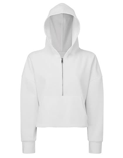 Women´s Half Zip Hoodie — White