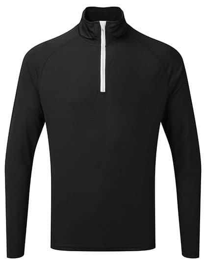 Men´s Long Sleeve Performance ¼ Zip — Black