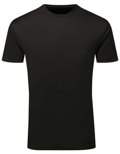 TriDri® Ion-Charge recycled textured tee — Black
