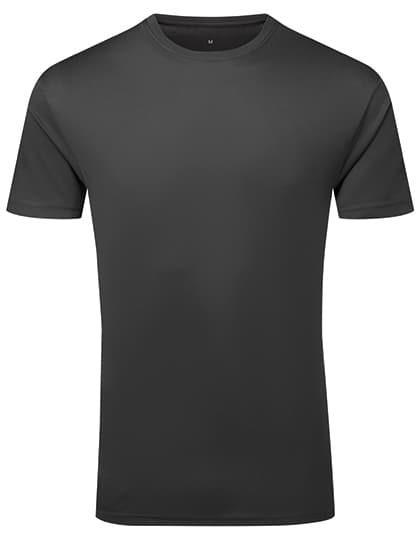 TriDri® Ion-Charge recycled textured tee — Charcoal