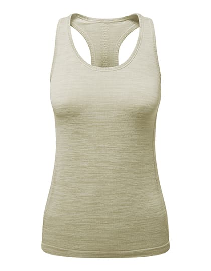 Women´s Recycled Seamless ´3D Fit´ Multi-Sport Flex Vest — Sage Green Melange