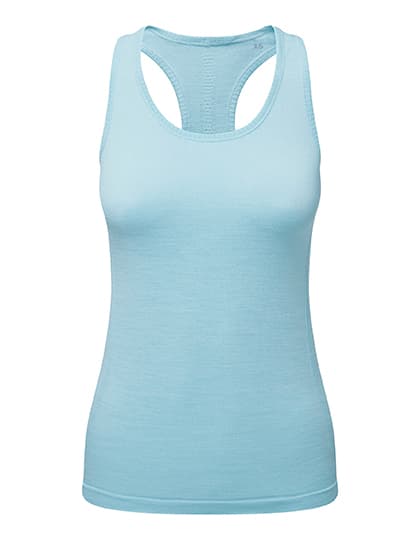 Women´s Recycled Seamless ´3D Fit´ Multi-Sport Flex Vest — Sky Blue Melange