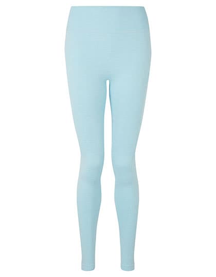 Women´s Recycled Seamless ´3D Fit´ Multi-Sport Flex Leggings — Sky Blue Melange