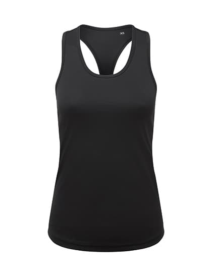 Women´s Recycled Performance Slim Racer Back Vest — Black
