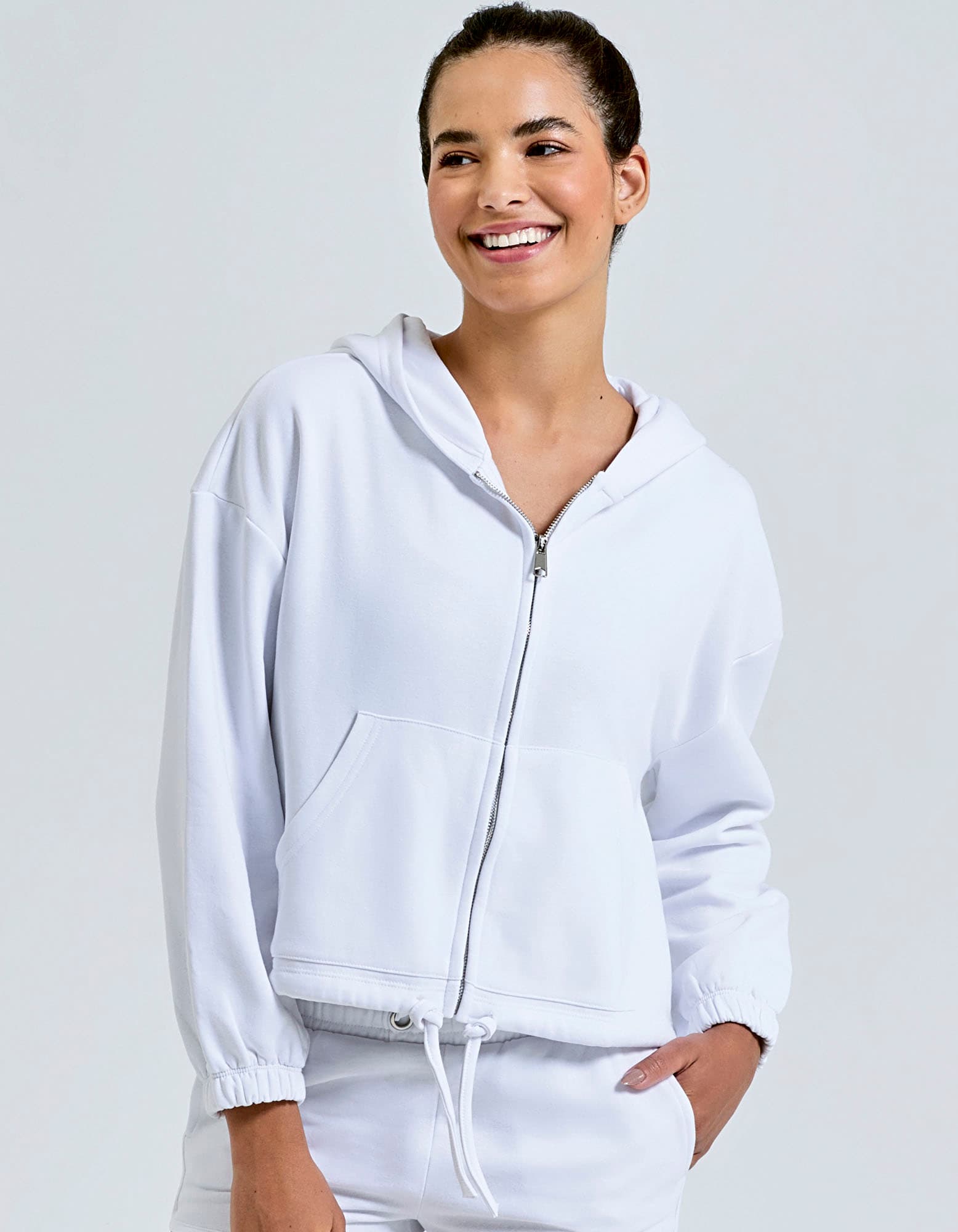 Women´s Recycled Drawstring Full-Zip Hoodie