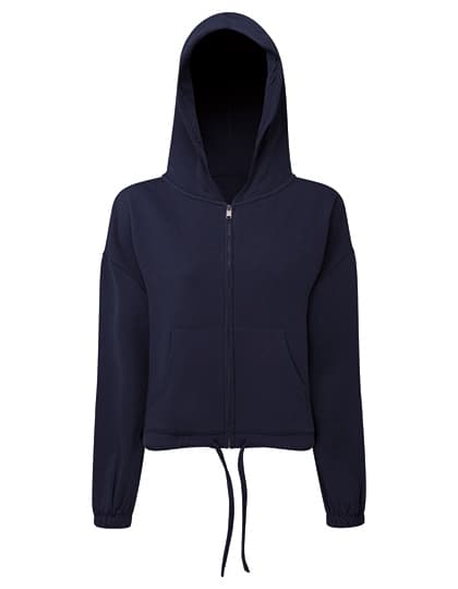 Women´s Recycled Drawstring Full-Zip Hoodie — Navy