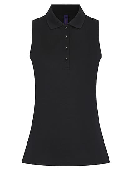 Ladies´ Sleeveless Coolplus® Polo Shirt — Black