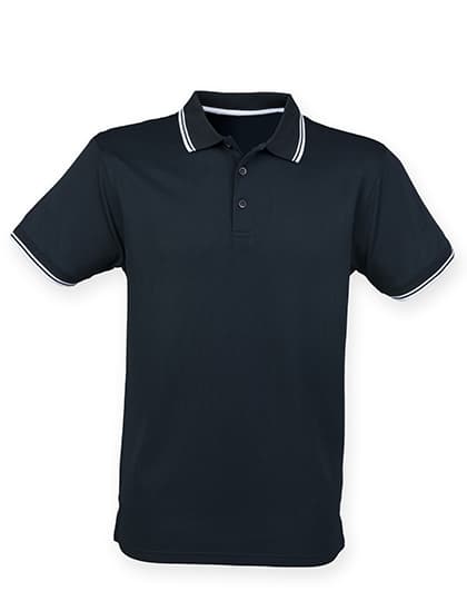 Men´s Coolplus® Short Sleeved Tipped Polo Shirt — Navy