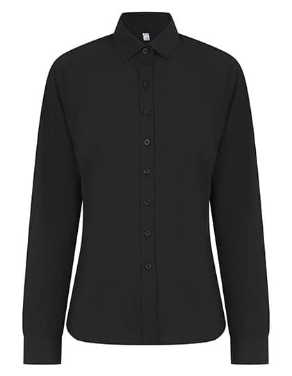Ladies´ Long Sleeved ´Cotton Feel´ Coolplus® Shirt — Black