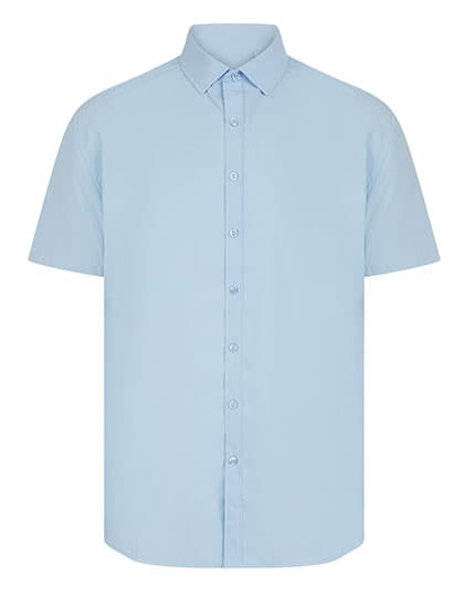 Men´s Short Sleeved ´Cotton Feel´ Coolplus® Shirt — Light Blue