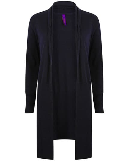 Ladies´ Longline Open Cardigan — Navy