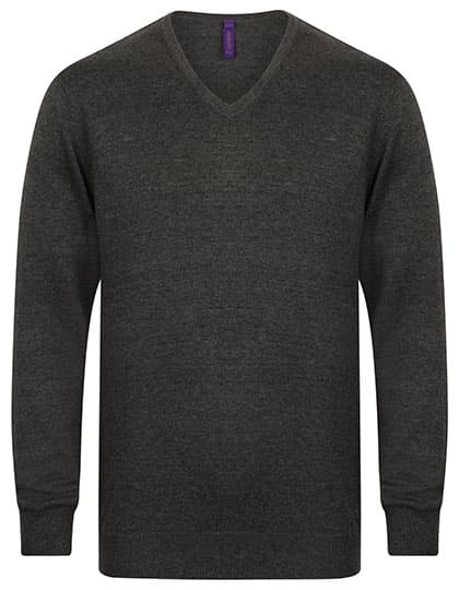 Men´s Lightweight V-Neck Jumper — Grey Marl