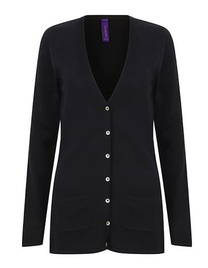 Ladies´ Lightweight V-Neck Cardigan — Navy