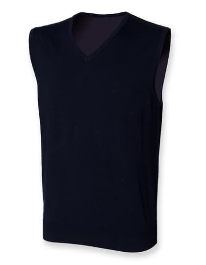 Men´s Lightweight Sleeveless V-Neck Jumper — Navy