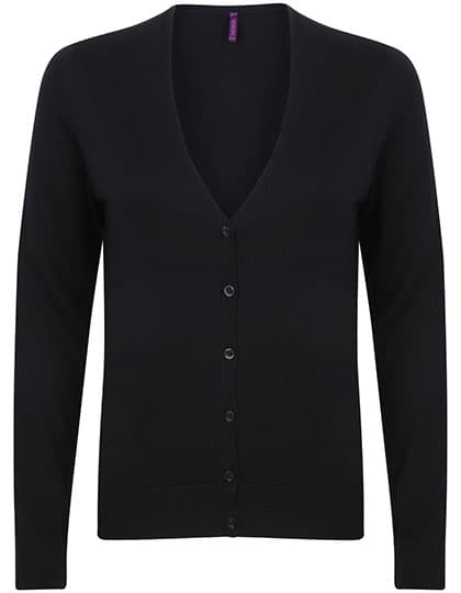 Ladies´ Lightweight V-Neck Short Cardigan — Navy