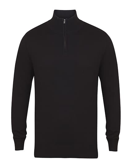 Men´s Quarter Zip Jumper — Black