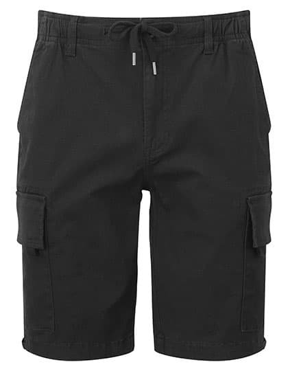 Men´s Drawstring Cargo Utility Shorts — Black