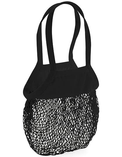 Organic Cotton Mesh Grocery Bag — Black
