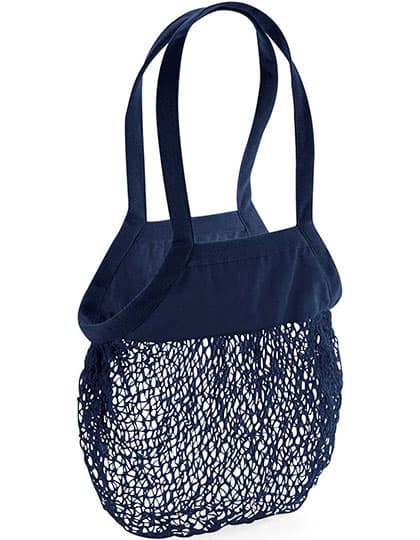 Organic Cotton Mesh Grocery Bag — Navy