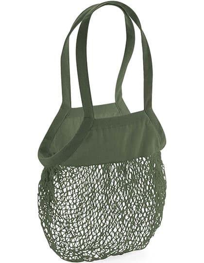 Organic Cotton Mesh Grocery Bag — Olive Green