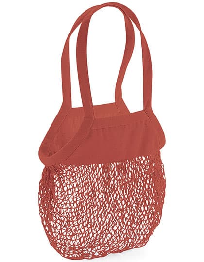 Organic Cotton Mesh Grocery Bag — Orange Rust