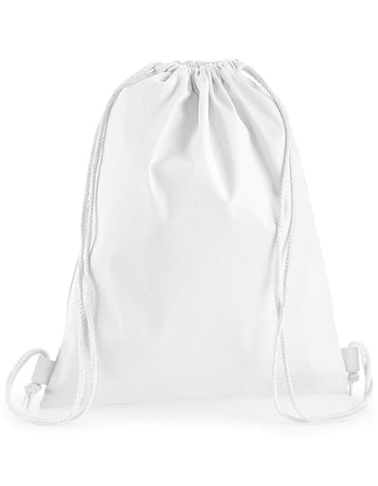 Premium Cotton Gymsac — White