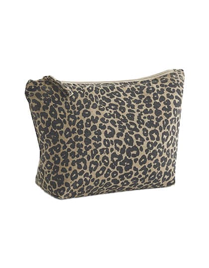 Leopard Print Canvas Accessory Bag — Vintage Leopard Print