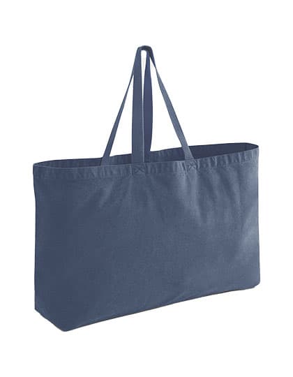 Garment Dyed Oversized Tote Bag — Vintage Denim