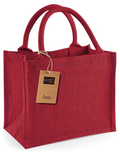 Jute Mini Gift Bag — Red